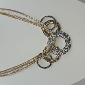 ✨2/$10✨ Open Rings Cooper Bronze Silver Gold Tone Multi Strand Circles 19''